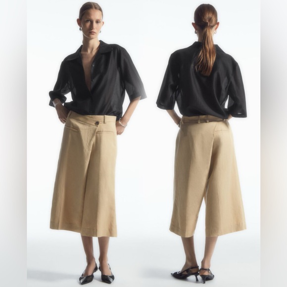 COS Pants - COS WRAP-FRONT CULOTTES NEW SIZE 14